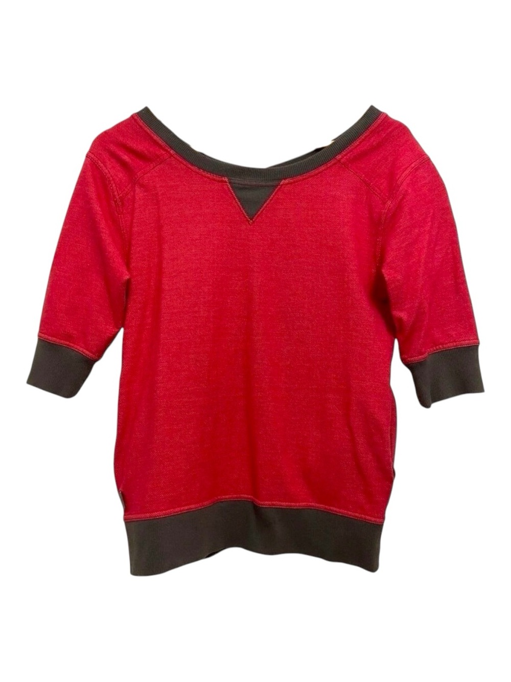 Lole sweater 3/4 sleeves stretch cotton pochets pink/red charcoal grey  XS
